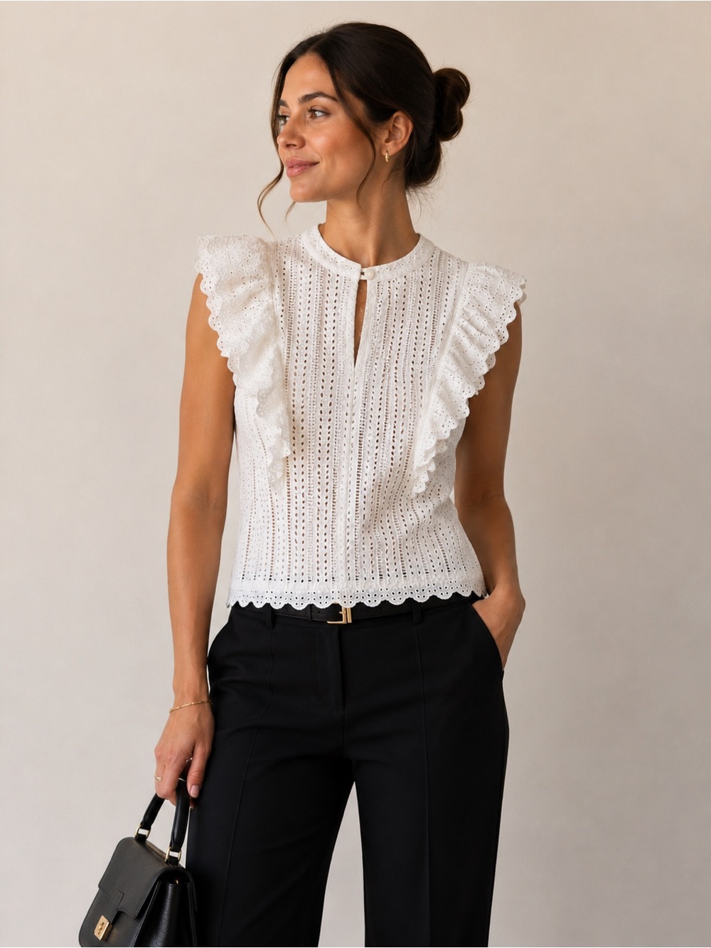La Vie by Rebecca Taylor 100% Eyelet Blouse | XS | Like New | Romantic Luxury